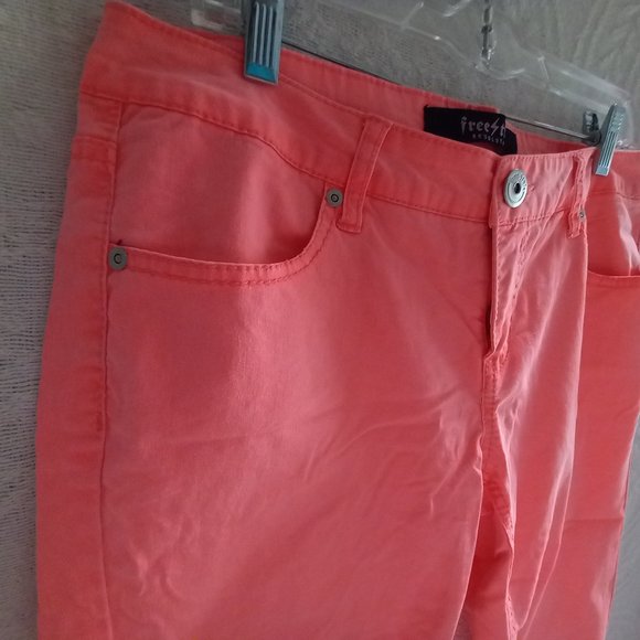 Free Style Revolution Neon Orange Capris Size 11 (T-253) - Picture 3 of 5